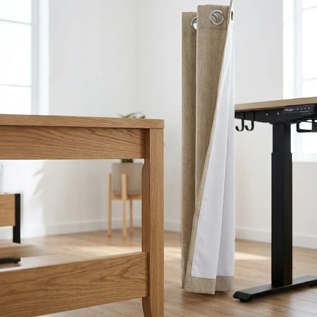 Minimalist Workspace — 18 Inch Queen Wood Platform Bed,Mid-Century Wood Bed Frame Queen Size, No Box Spring Needed, Natural Finish, Easy Assembly